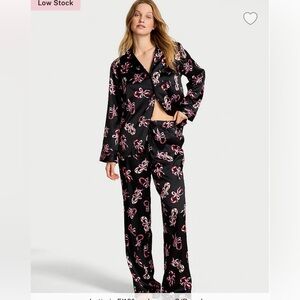 Victoria's Secret Black and Pink Pajama Set